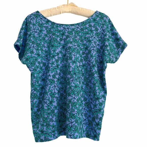 Banana Republic Short Sleeve Floral Top Tie Back - Picture 1 of 5